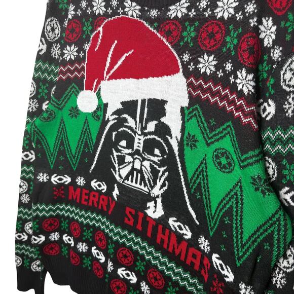 Star Wars Darth Vader Merry Sithmas Ugly Christmas Sweater Men's Size Small New - Picture 4 of 7